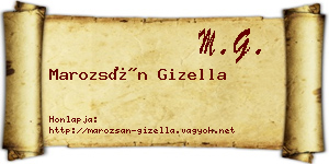 Marozsán Gizella névjegykártya