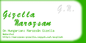 gizella marozsan business card