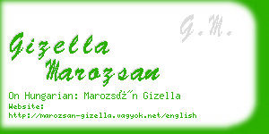 gizella marozsan business card